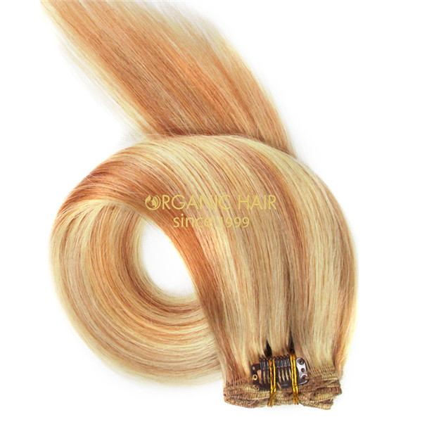 wholesale high quality clip in  virgin human hair extensions A5